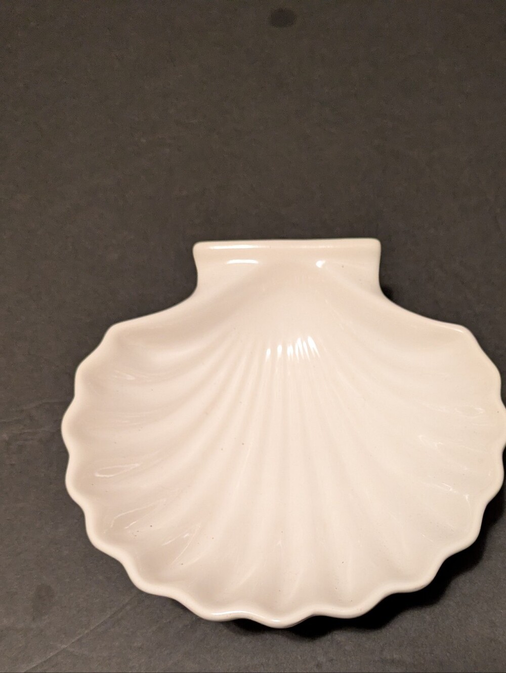 Shell Ceramic White Trinket Dish 6.5 x 6.5 x 2